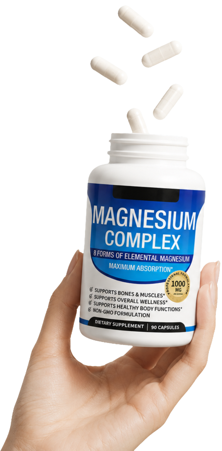 มือถือขวด CORDIA Magnesium Complex พร้อมแคปซูลแมกนีเซียม